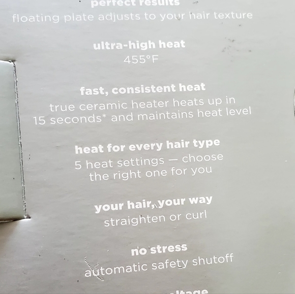 Conair 1in(25mm)Tourmaline Ceramic Flat Iron Smooth And Shine Model Cs31n - Picture 4 of 4